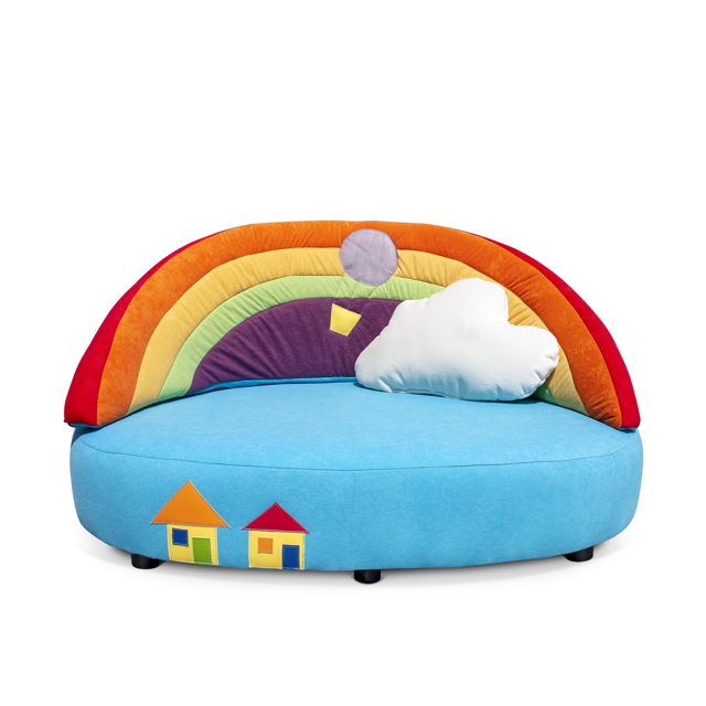 Motivsofa Regenbogen, SH 22 cm, 3 Bezug-Varianten